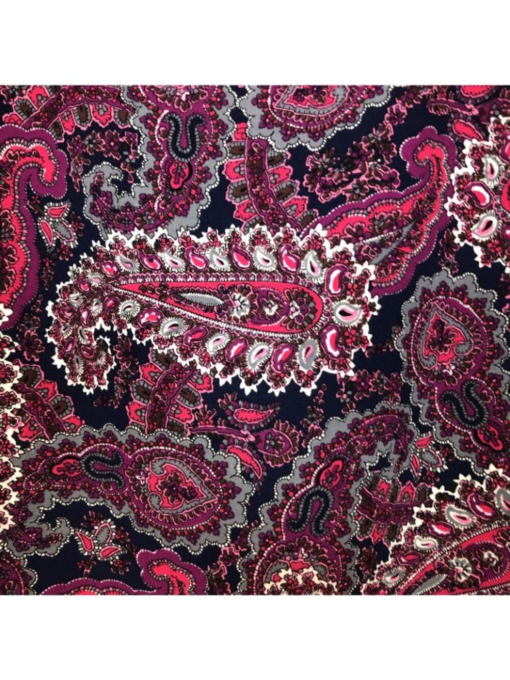 Talbot's Purple Paisley Long Sleeve Top Plus Size 2X - Picture 3 of 7